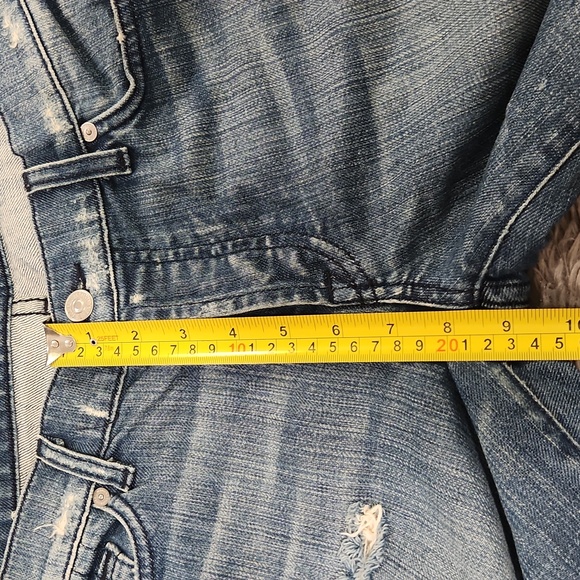 7 For All Mankind Light Blue "Rickie" Distressed Boyfriend Jeans Size 30! - Picture 13 of 15